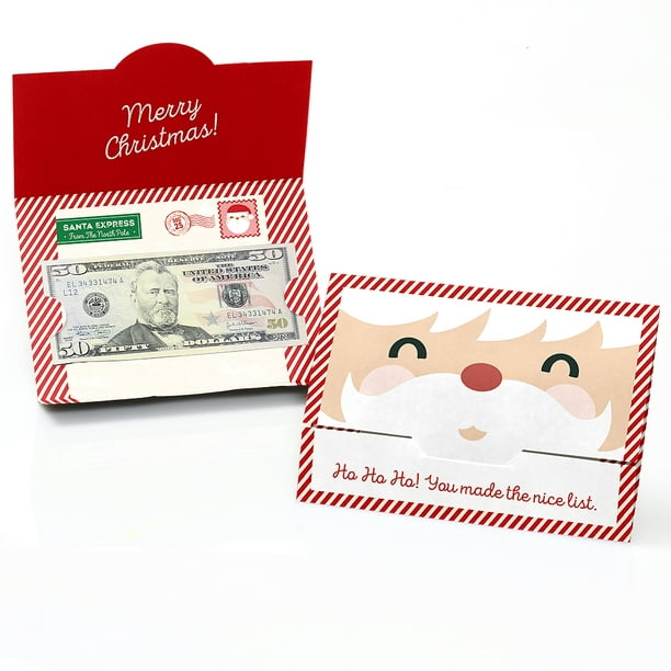 Christmas Holiday Greetings Santa Claus Holly Credit Card RFID Blocker Holder Protector Wallet Purse Sleeves Set of 4 